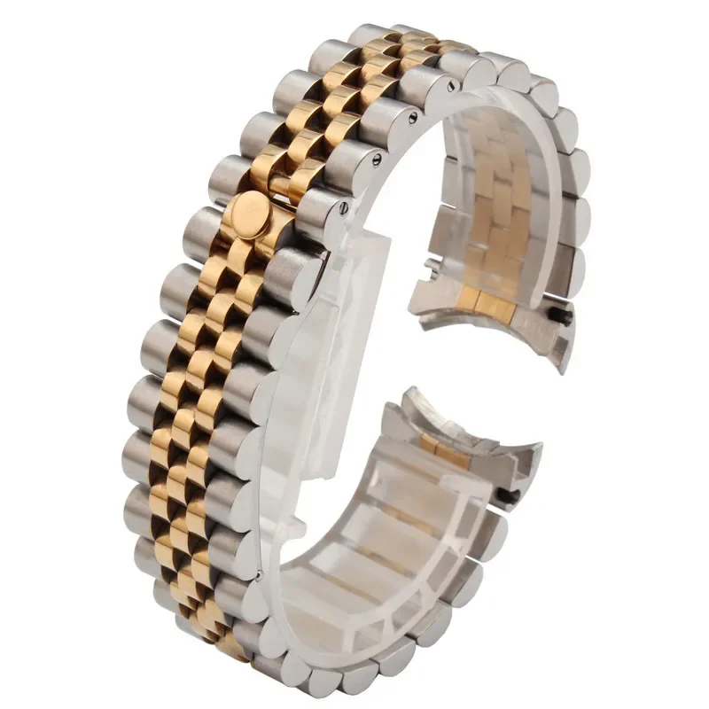 

Solid Arc Stainless Steel Watchband for Jubilee Bracelet 13mm 17mm 20mm 21mm for Rolex Luxury Watch Strap Men Women Wristbands