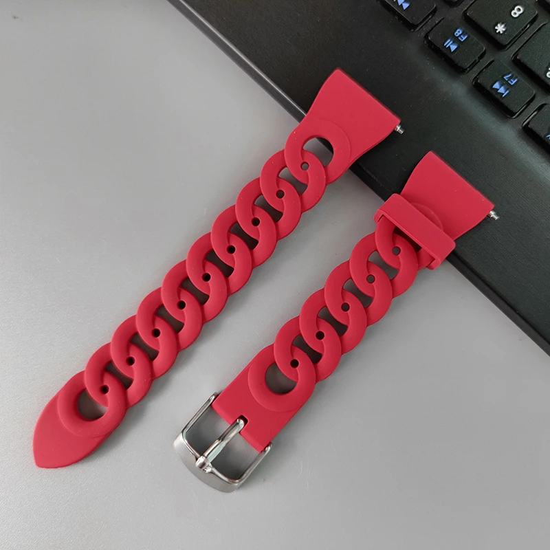 Silicone Strap for Samsung Galaxy 6 classic/6/5/5 pro/4/active 2 40mm 44mm band 20mm 22mm bracelet huawei Watch gt 4-3-pro-2-2e