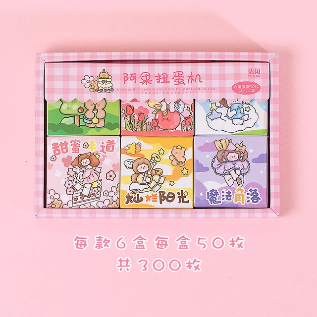 Yoofun 300pcs/box 6 Designs Cute Stickers for Bullet Journaling Scrapbooking kawaii Innovative Decorative Stationery Stickers G