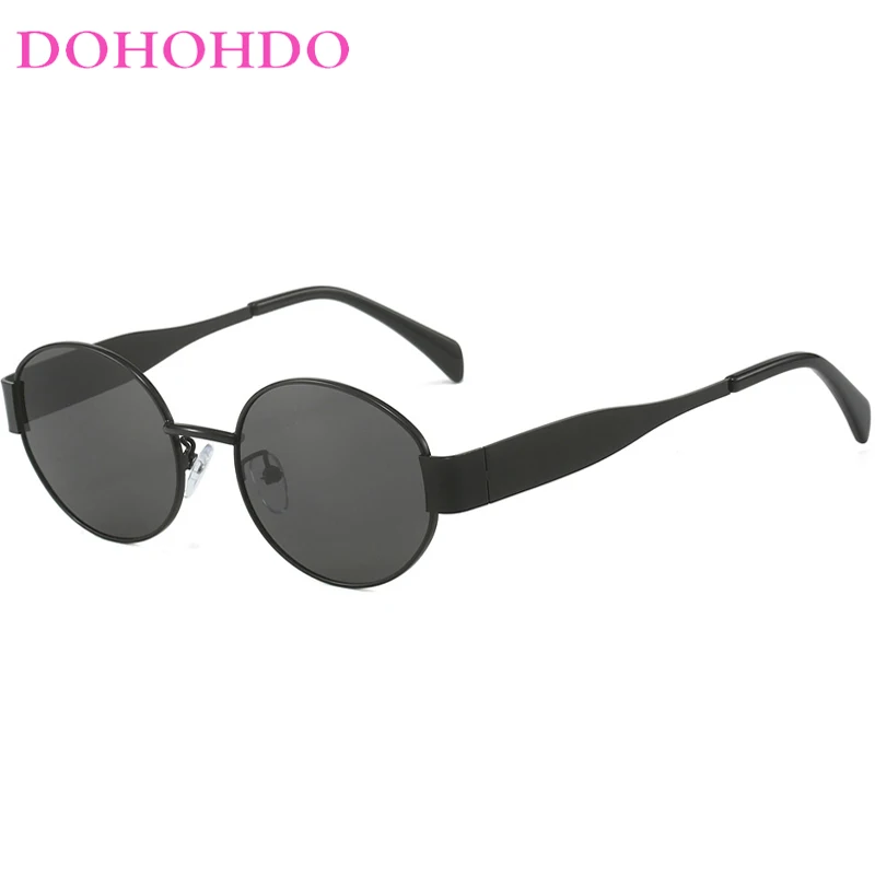 

DOHOHDO Retro Oval Metal Frame Pilot Sunglasses Women Men Trendy Driving Sun Glasses Clear Lens Male Shades UV400 Gafas de sol