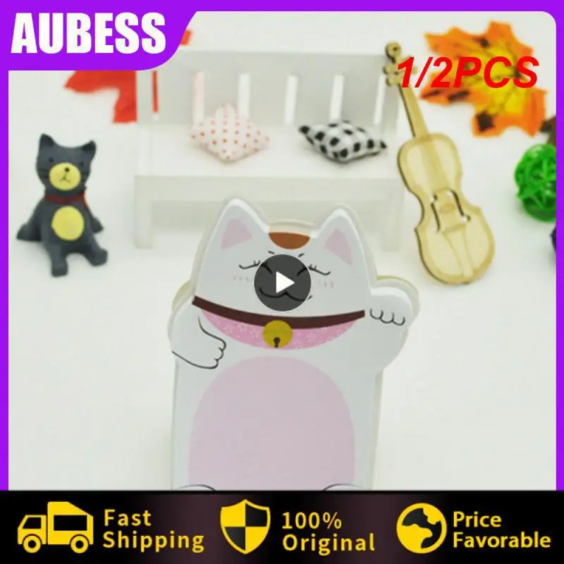 

1/2 шт., блокноты для записей Kwaii fortune Cat