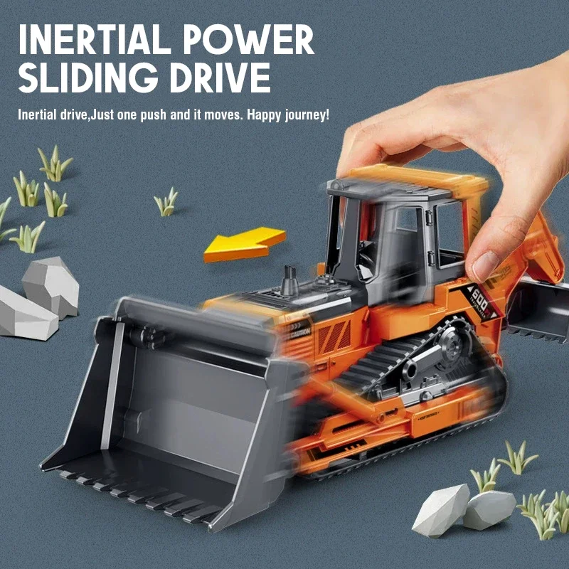 Eco Friendly ABS Plastic Bulldozer Model Toy for Kids