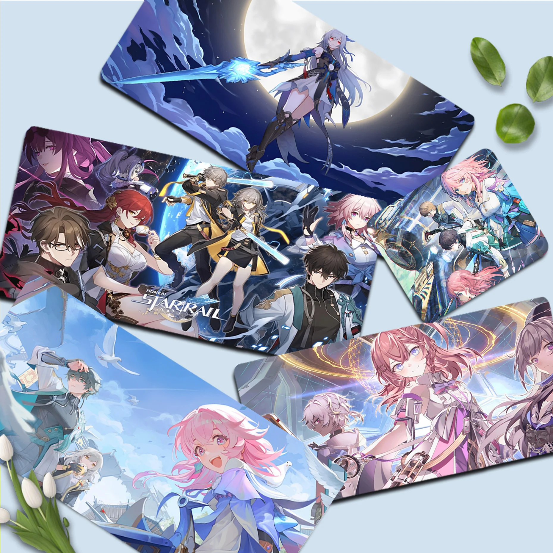 

Honkai Star Rail Mousepad girl pad Keyboards Mat Rubber Gaming mousepad Desk Mat Size for large Edge Locking Game Keyboard Pad