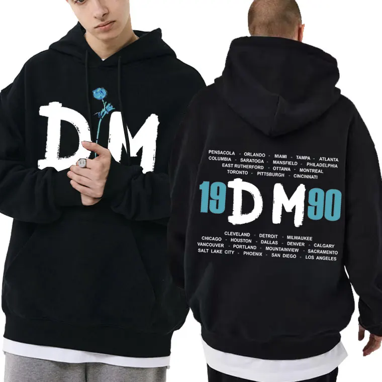 

British Band Depeche Cool Mode Enjoy The Silence 1990 Print Hoodie Men's Casual Rock Vintage Hoodies Male Oversized Sweatshirts