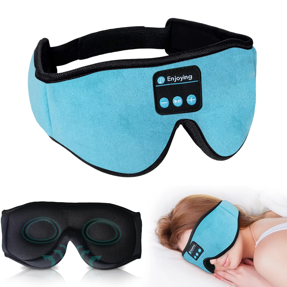 BluetoothSleepEyeMaskWirelessHeadphonesSYPVRYSleepingEyeCoverTravelMusicHeadsets