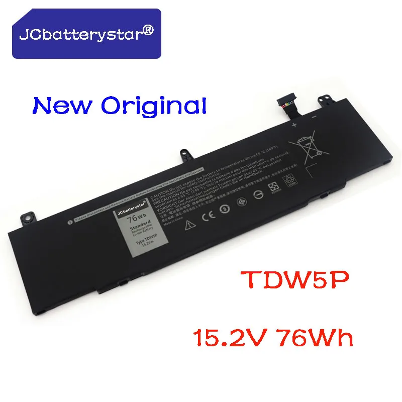 Jc High Quality 15.2V 76Wh Tdw5P Jfwx7 04Rrr3 0V9Xd7 4Rrr3 P81G P81G001 For Dell Alienware 13 R3 Alw13C-1738 2508 2718 2738 2838