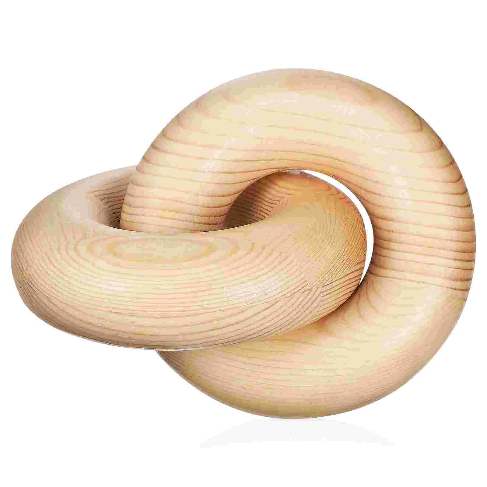 

Light House Decorations for Home Double Link Wooden Chain White Bookshelf Decorative Ring