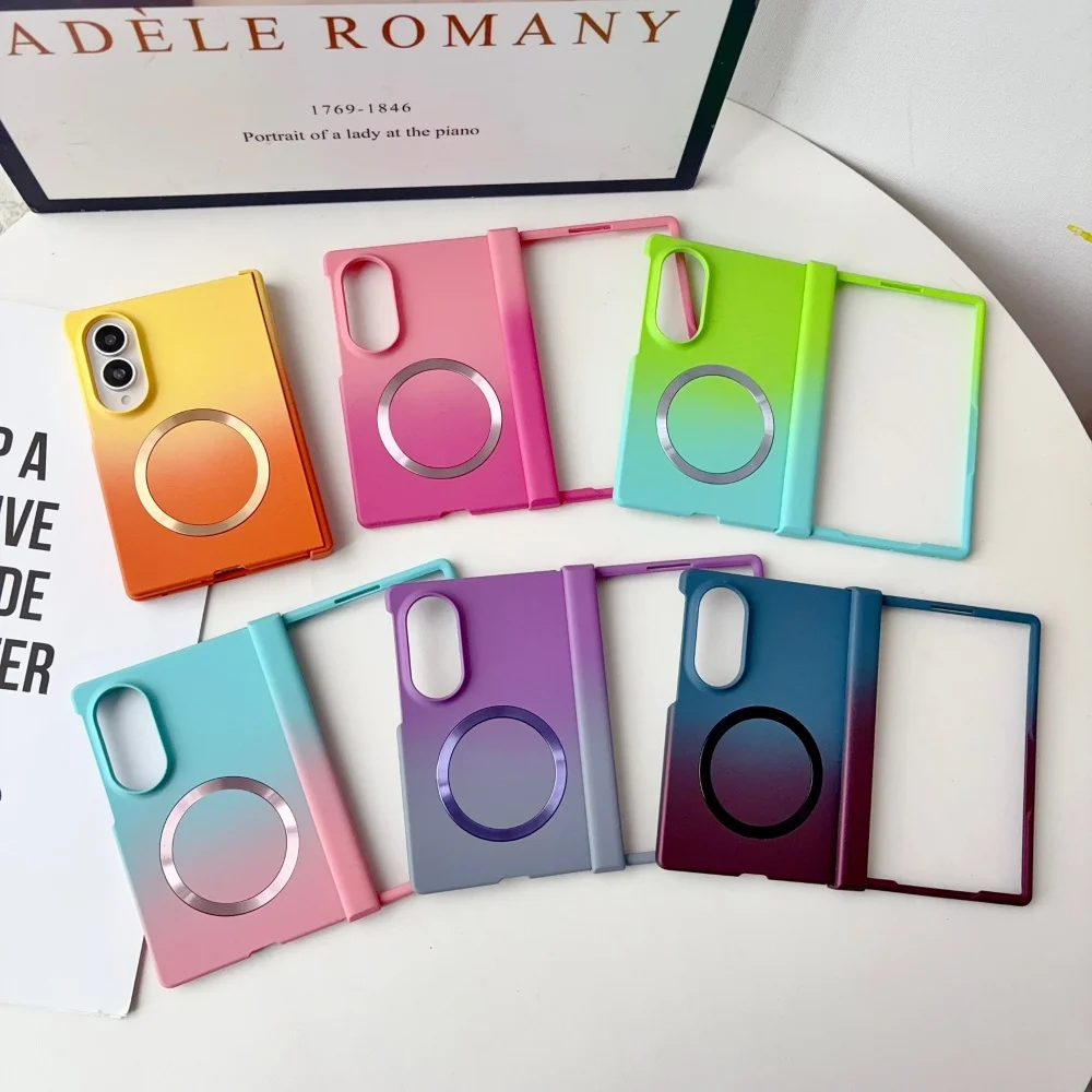 Magnetic Wireless Charging Matte Cover - Double Color Design