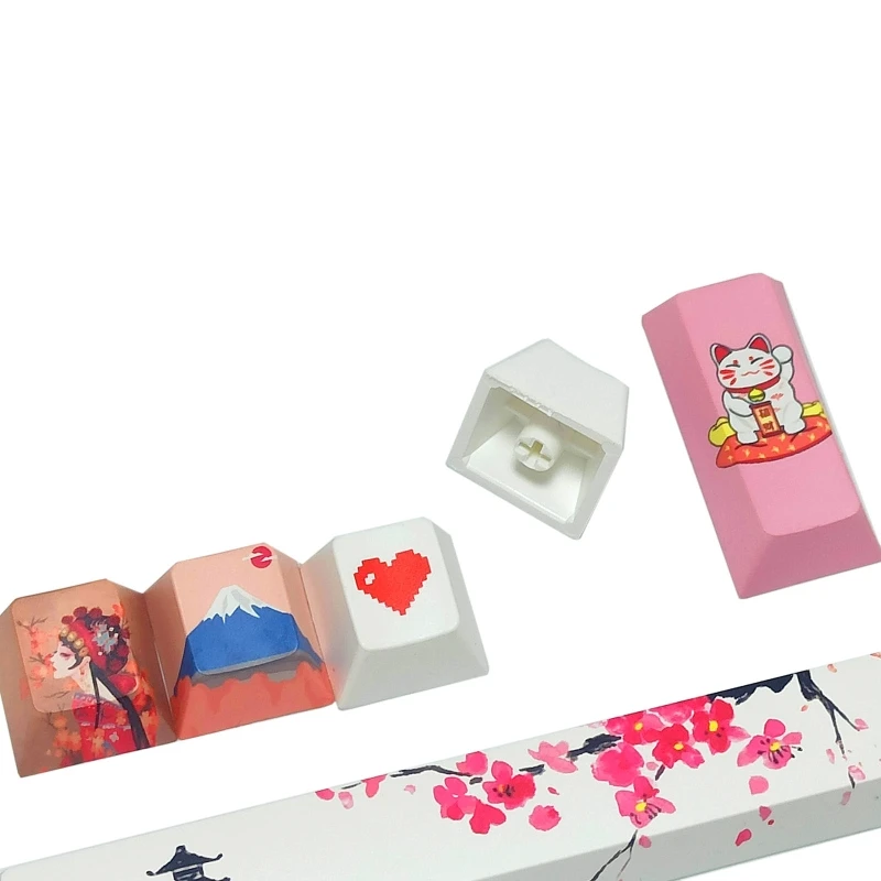 

DIY PBT 6.25U Spacebar Enter Keycap 5 Sides Dye-Subb Keycap for Mechanical Keyboard Cherry Only Keycap 6PCS