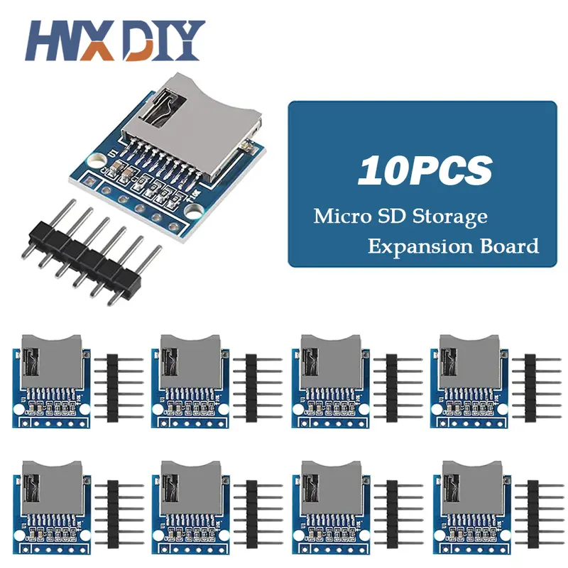 1-10pcs Micro Mini SD Storage Expansion Board Mini Micro SD TF Card Memory Shield Module With Pins for Arduino - Image 7