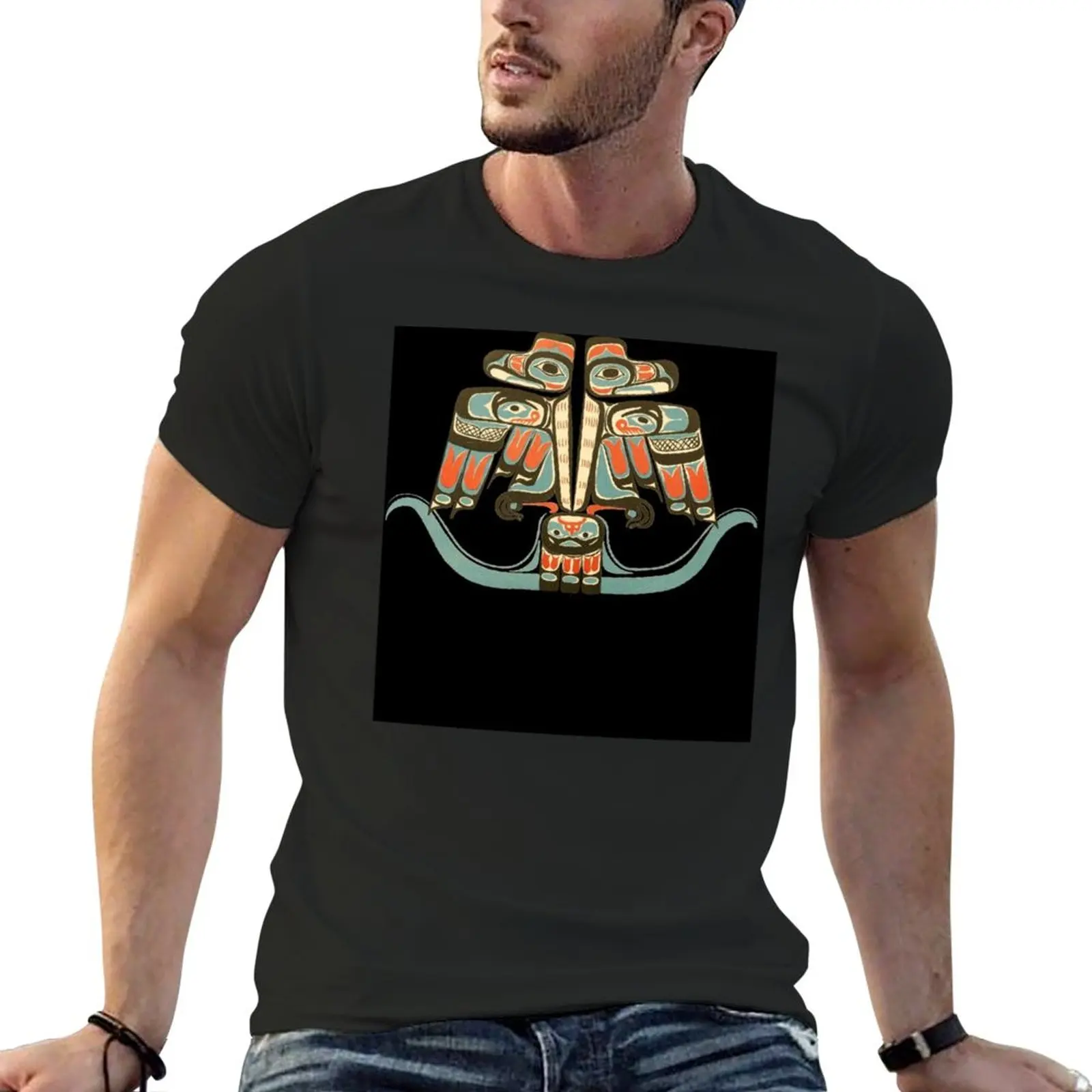 Nord-Ovest Native Art Haida - Tlingit Thunderbird T-Shirt Uomo Vestiti Anime Mens Workout Shirts