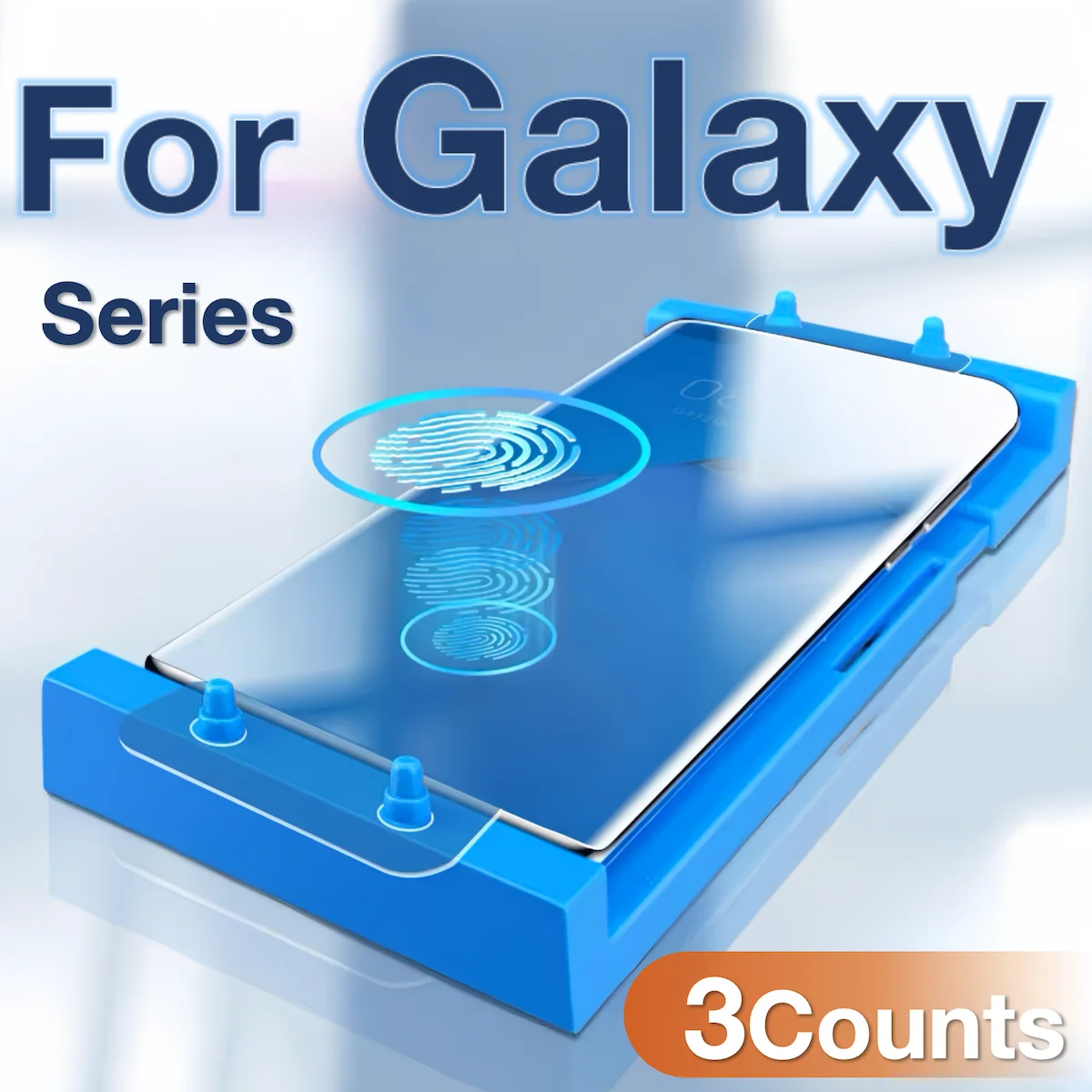 3 יחידות ל-Samsung Galaxy S25 S24 S23 S22 S21 S20 Ultra S10 S9 S8 Plus Note 20 10 9 מגן מסך עם קיט, לא זכוכית מחוזקת