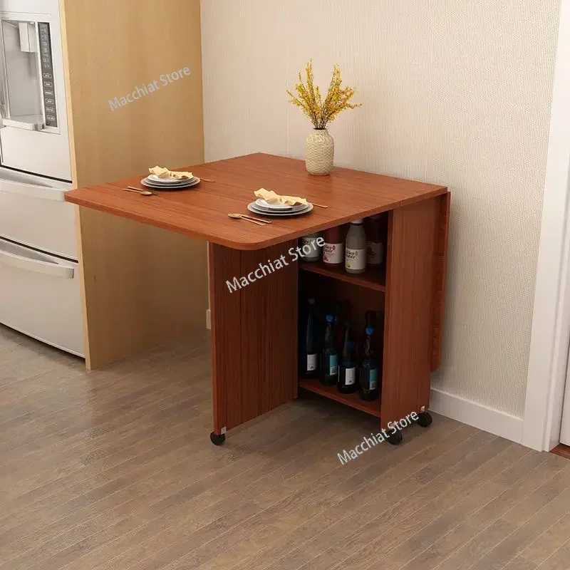 Description Picture 4 of itemFolding Dining Table Modern Simplicity Multifunctional Movable Storage Kitchen  Home Furniture Living Room Extendable