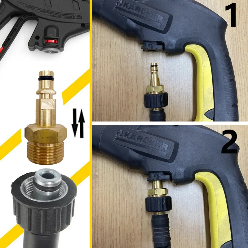 M22 14MM Thread Male Adapter for Karcher K2-K7 Pressure Washer Gun to Water Hose Pipe Quick Convert Nozzle Garden Cleaning Tools 6