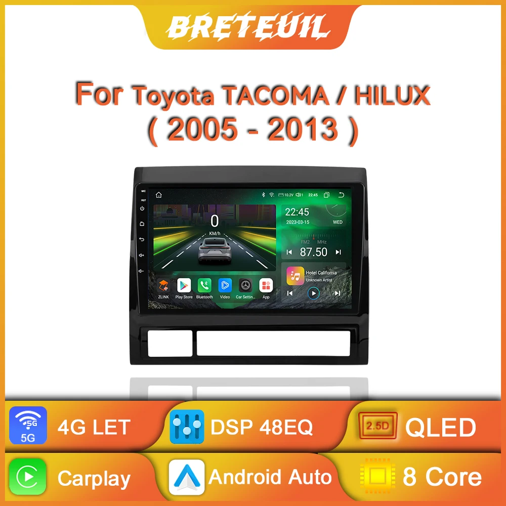 

Автомагнитола для Toyota Tacoma 2 HILUX 2005 2006 2007 2008 2009 2010 2011 2012 2013 2014 2015, Android, мультимедийный видеоплеер, автостерео, Carplay, GPS-навигация, сенсорный экран