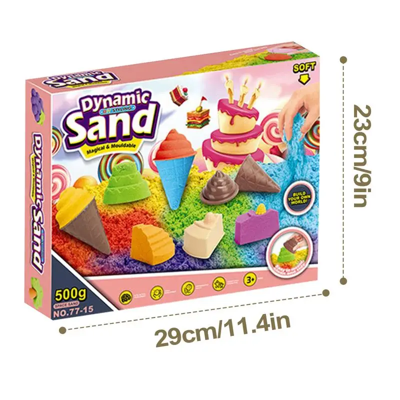 Play Sand For Sensory Table Sensory Toys Moldable Sand Fake Sand Play Set Educational Toys Kids Sand Sensory Sand With Tools & 6
