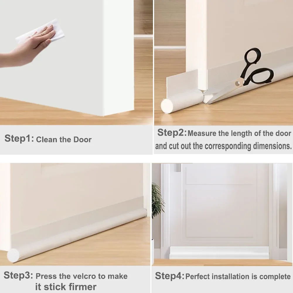 Windproof Door Bottom Seal Strip – Double Protector Draught Excluder