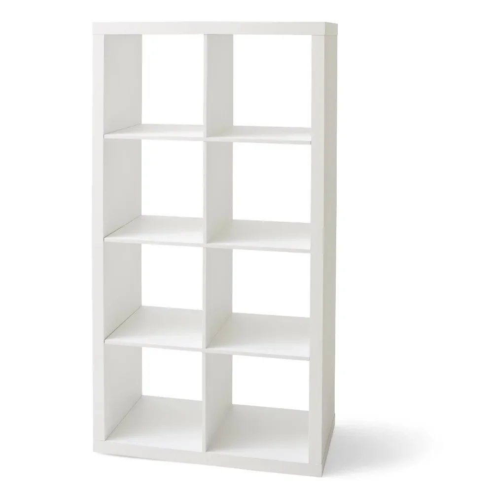 

8-Cube Storage Organizer, White Texture Bookcase Book Rack Librería Estantería Bookshelf Organizer Book Storage Storage Shelf