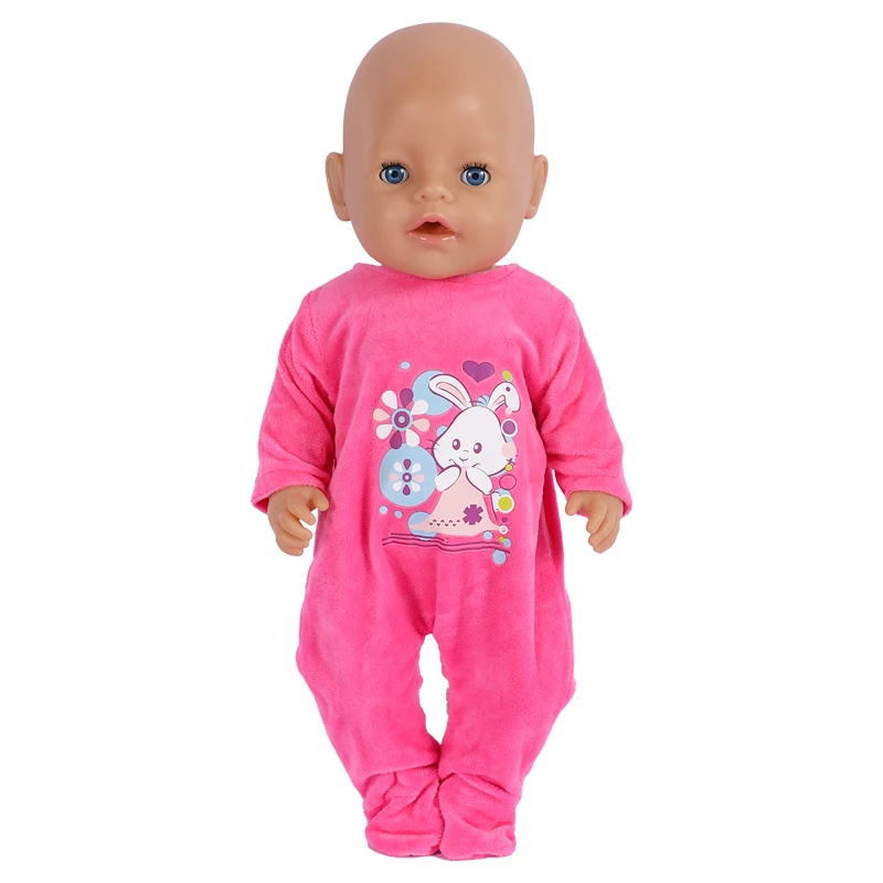 Baby New Born Fit 17 inch 43cm Doll Clothes Accessories Doll Outfits Jumpsuits Rompers Suit For Baby Birthday Gift