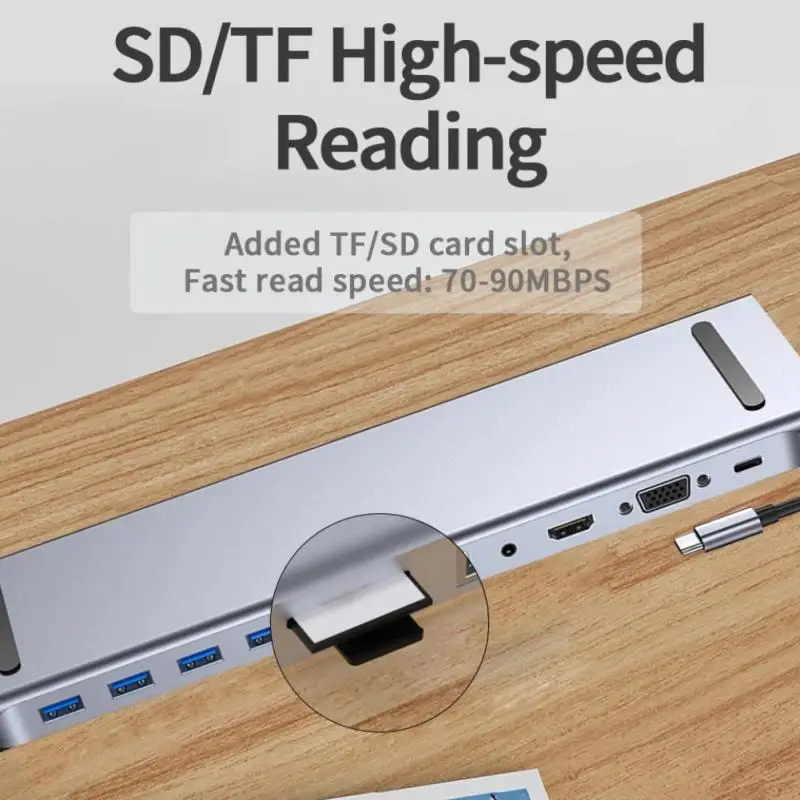 

Док-станция с 11 USB-портами и поддержкой SD/TF-карт