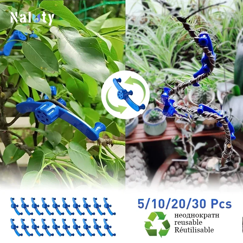 Plastic Plant Clips Plant Clips Tree Branch Fixator 5/10/20/30pcs Adjustable Plant Branch Bending Clamp Reusable Branch Holder Clip Bonsai Bending Fixing Tool