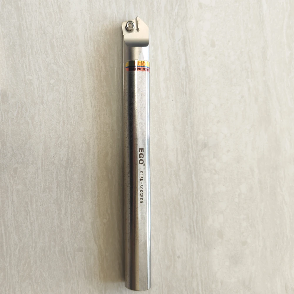 EGO Anti-Vibrations-Stahlstab 75 ° S12M-SCKCR09 S16N-SCKCR09 S20Q-SCKCR09 Werkzeughalter Metall-Drehmaschinenzubehör für CCMT09-Einsätze