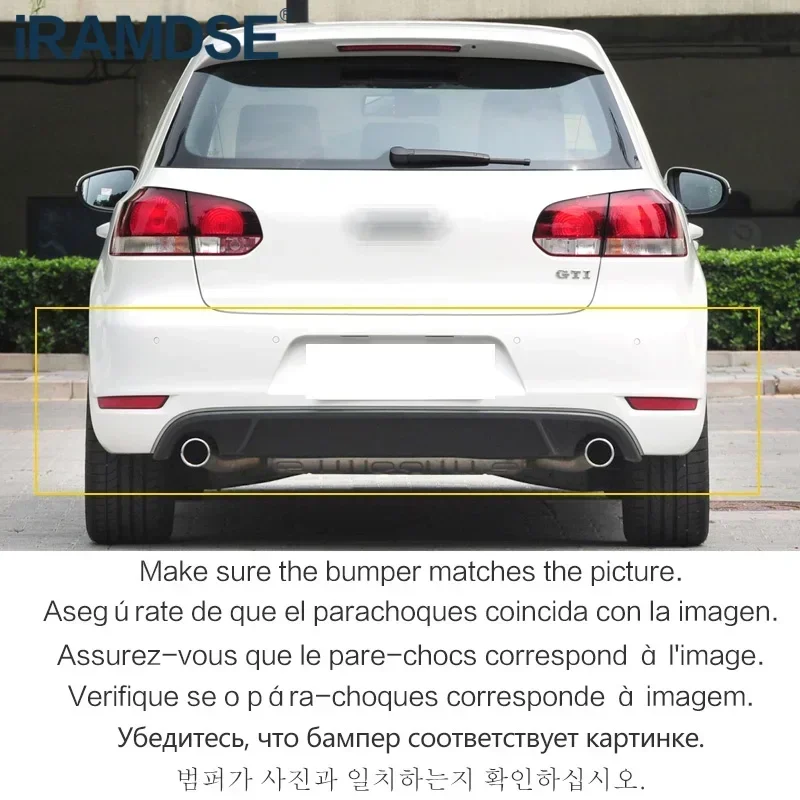 Rear Diffuser Car Body Kit Lip Bumper Spoiler Plastic Splitter for Volkswagen Golf MK6 GTI 2008-2013 double sided adhesive spoiler,rear bumper lip,rear bumper diffuser