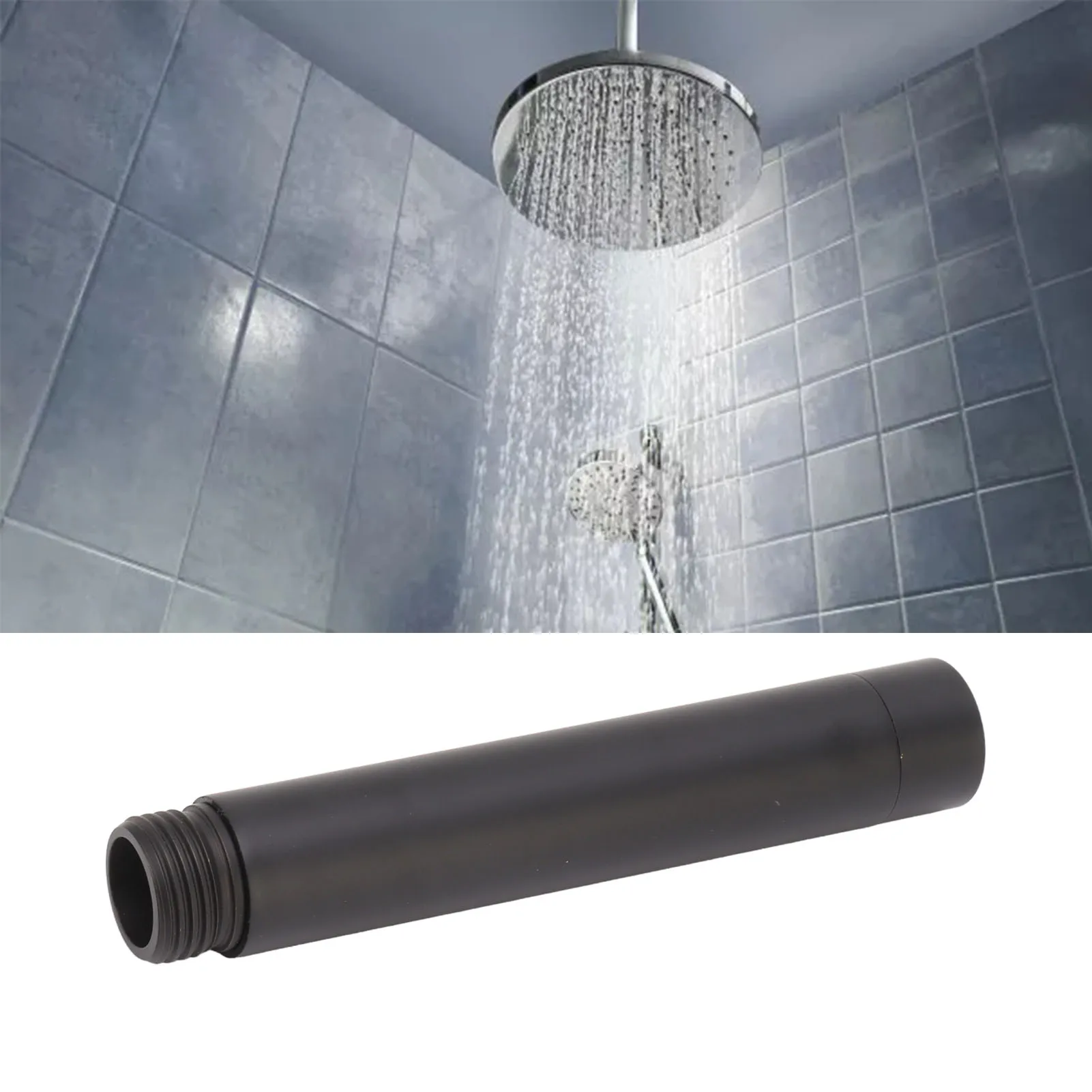 Shower Head Holder Shower Arm Stainless Steel Modern Elegant Extension Pipe for Bathroom Black duschstange