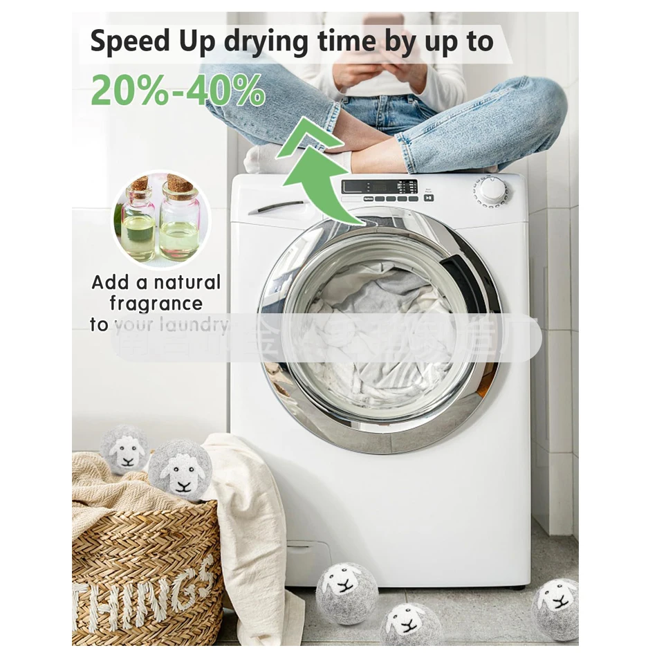 7cm Sheep Fleece Dry Kit Ball Reusable Wool Dryer Balls Softener Laundry Washing Machine Accessories laundry ball