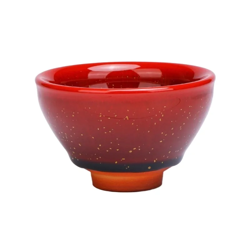 Ice Cracked Crystal Glazed Ceramic Building Cup Open Sliced Plum Blossom Cup Kung Fu Tea Ceremony Master Cup
