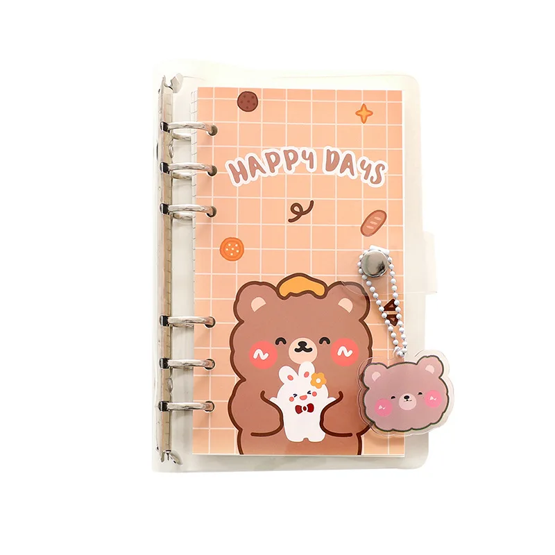 Cute Kawaii Bear & Bunny Leather Flap Journal Diary Planner