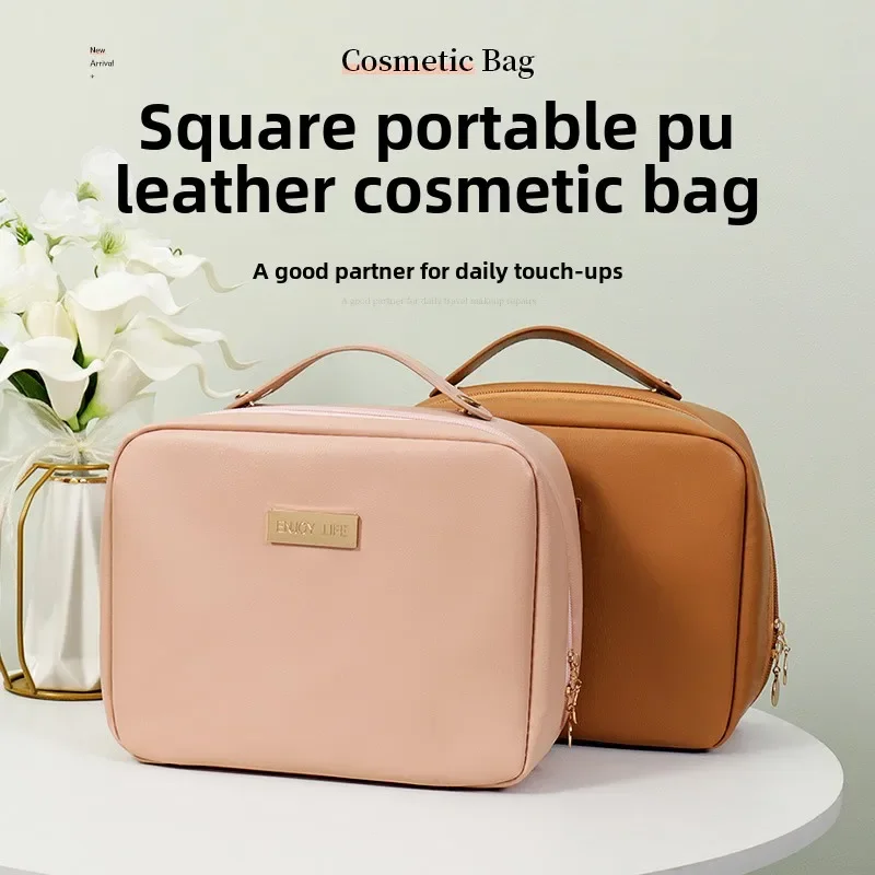 Borsa da Viaggio per Cosmetici da Donna, Grande Capacità, Organizer per Articoli da Toilette, Custodia Portatile per Trucchi, Pochette Impermeabile per Makeup - immagine 2