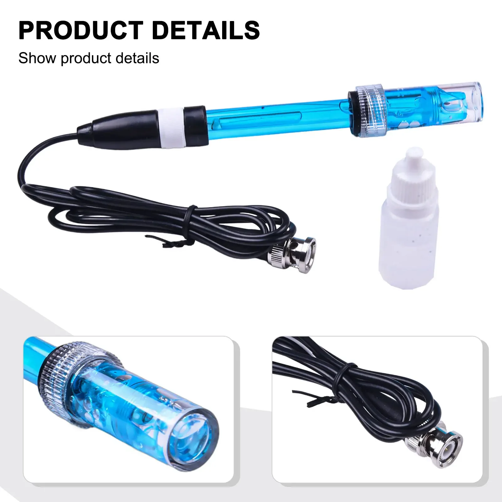 1PC PH Electrode Probe Factory Industry Experiment Laboratory Pool Water Analyzer PH Meter Tester Probe BNC Connector