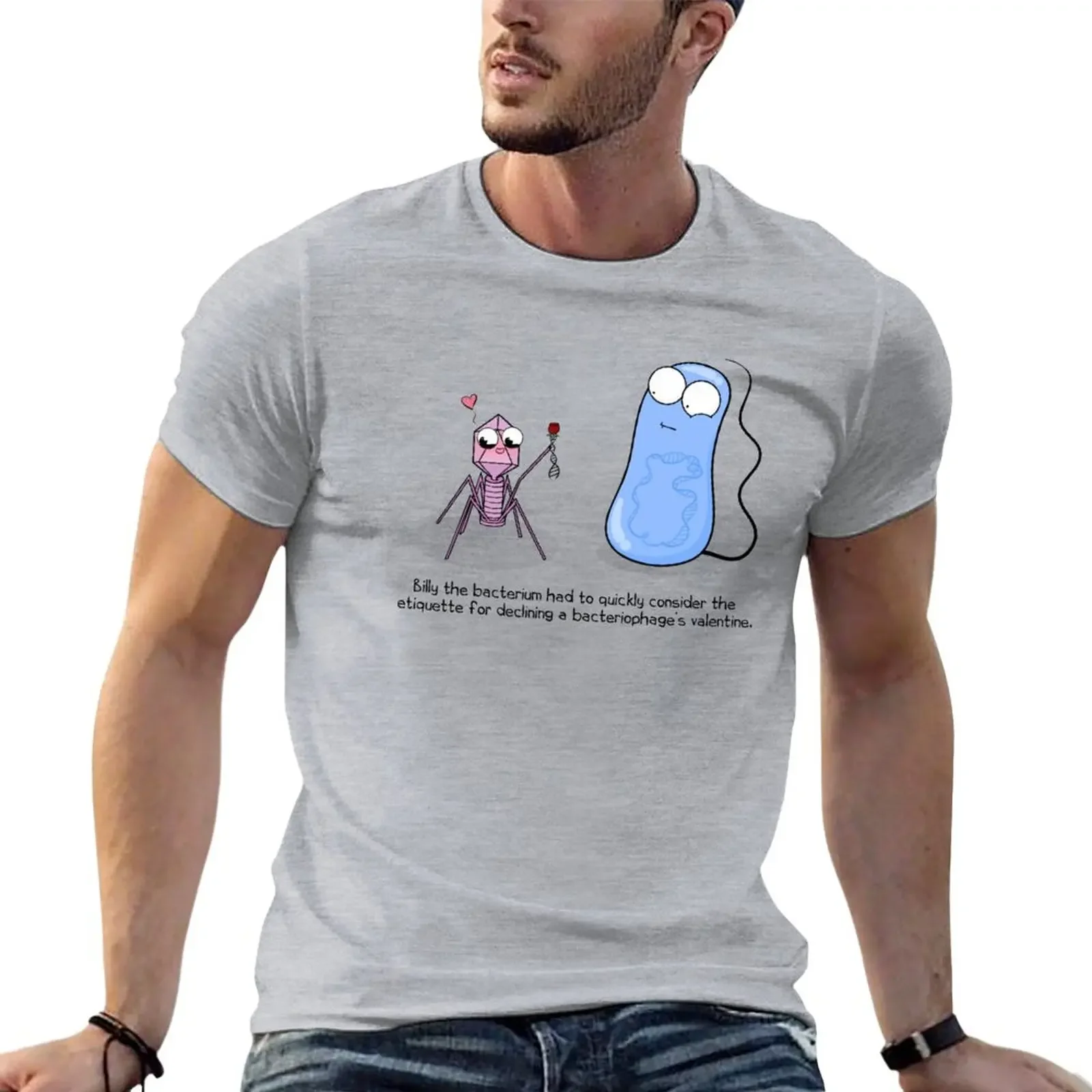 

Bacteriophage Valentine T-Shirt Short sleeve tee blacks blanks mens tall t shirts
