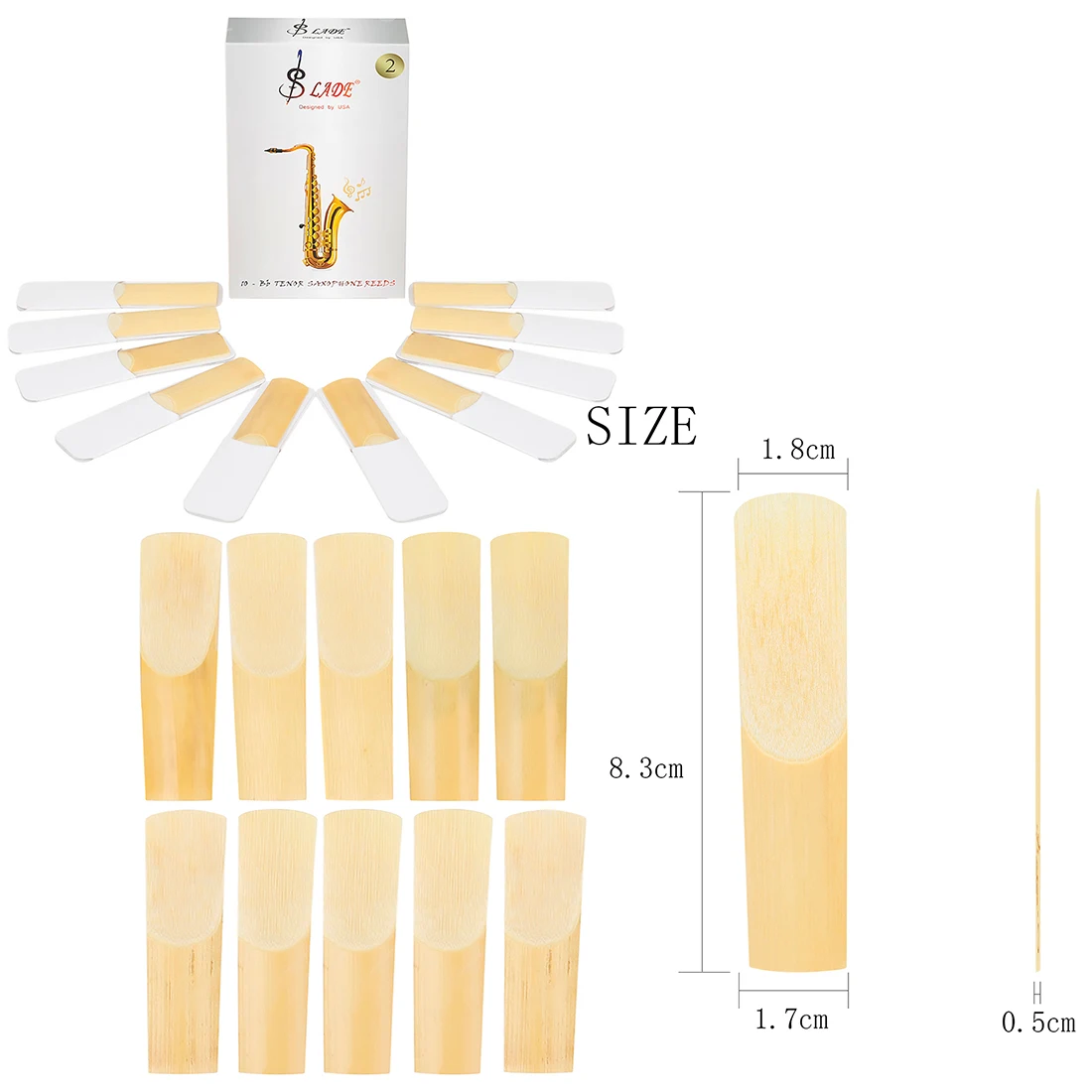 Saxophone Clarinet Reeds Resin Strength 2 2.5 3 For Alto/Soprano/Tenor