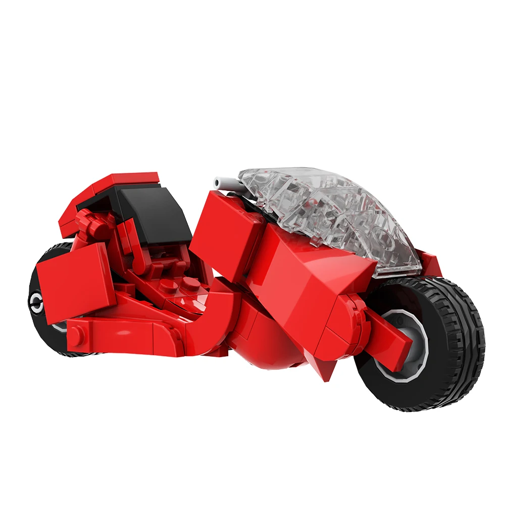 Gobricks Moc Akira Kaneda Bike Red Vespa Model Bricks Racing Motorcycle Building Block Giocattoli Educativi Per Regalo Di Compleanno Per Bambini