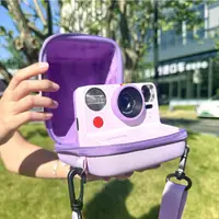 Universal Instant Camera Storage Bag EVA Shockproof Film Camera Carrying Case Cloth Texture for Polaroid GO/One Step 2/NOW+