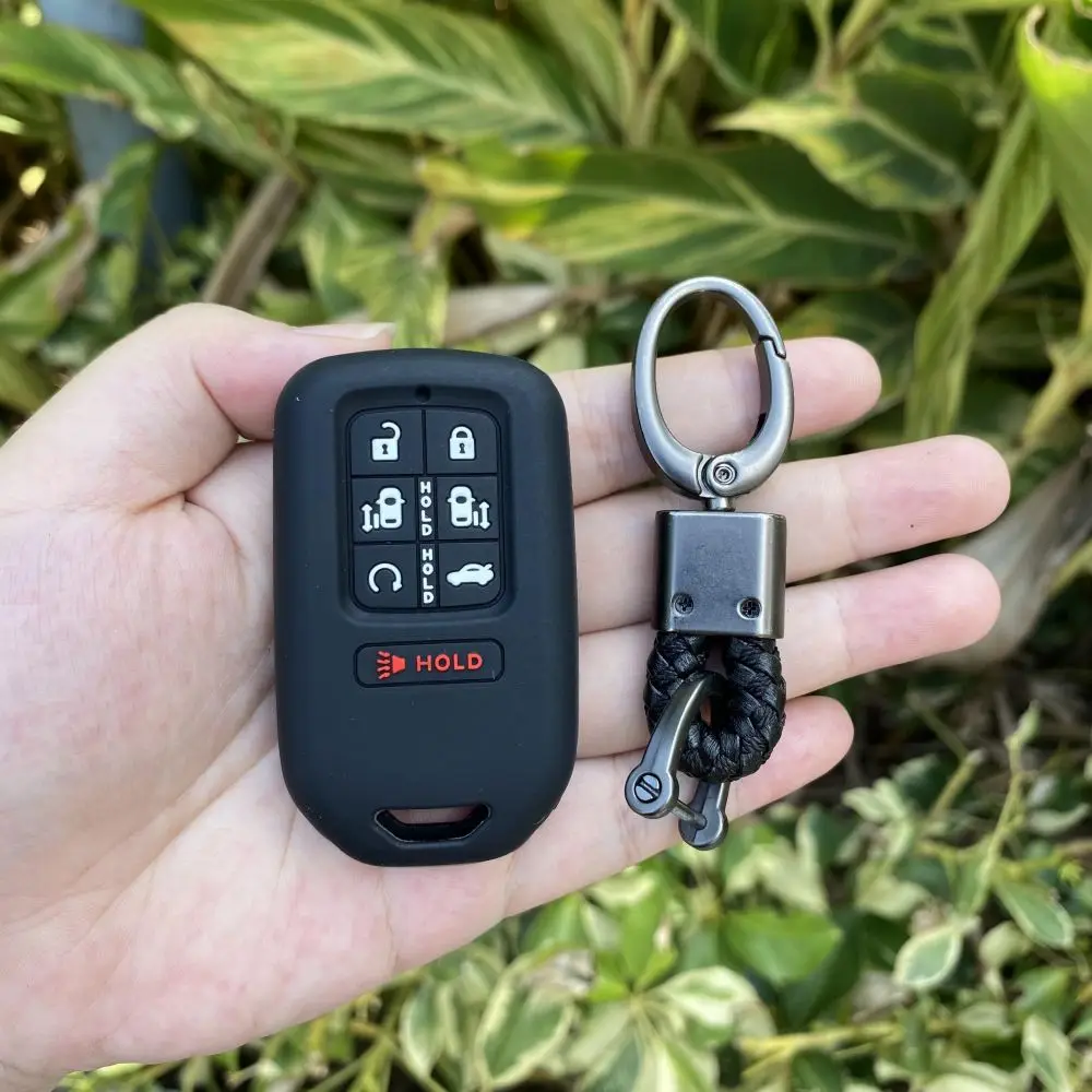7 Button Silicone Car Fob Key Cover Case Protect Skin Bag Rubber Shell Holder for Honda Odyssey Remote Keychain key case key case cover car key shell remote control case cover