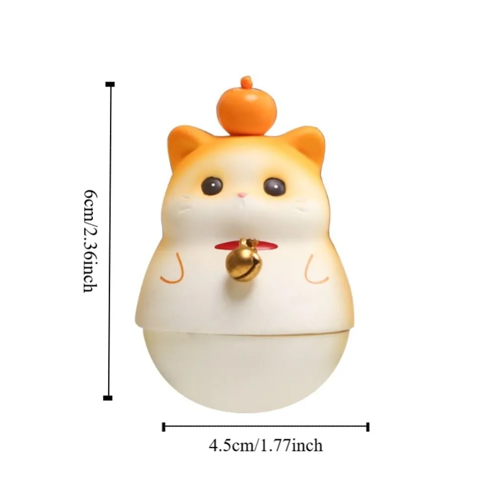 Cat Resin Figure Shake Toys Cat Swinging Doll Cartoon Chubby Cat Resin Ornament Mini Lovely Cat Car Decorations Resin Crafts