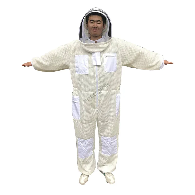 1pcs Beekeeping Equipment 3-layer Mesh Bee Keeping Suit Oversize 6xl Beekeeper Costume Breathable Anti bee Clothes beekeeping suit,beekeeping clothing