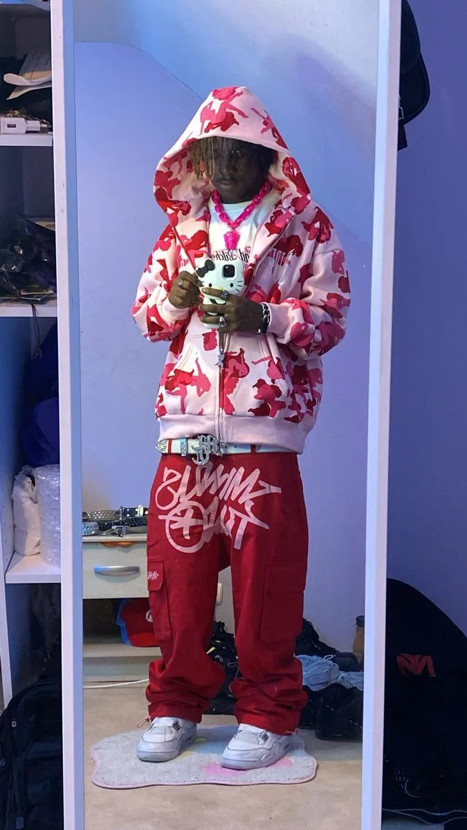 

Multi Color Print Cargo Y2K Pants Soild Color Office Wear Straight Pants Vintage High Ladies Spring Autumn Wide Leg Trousers