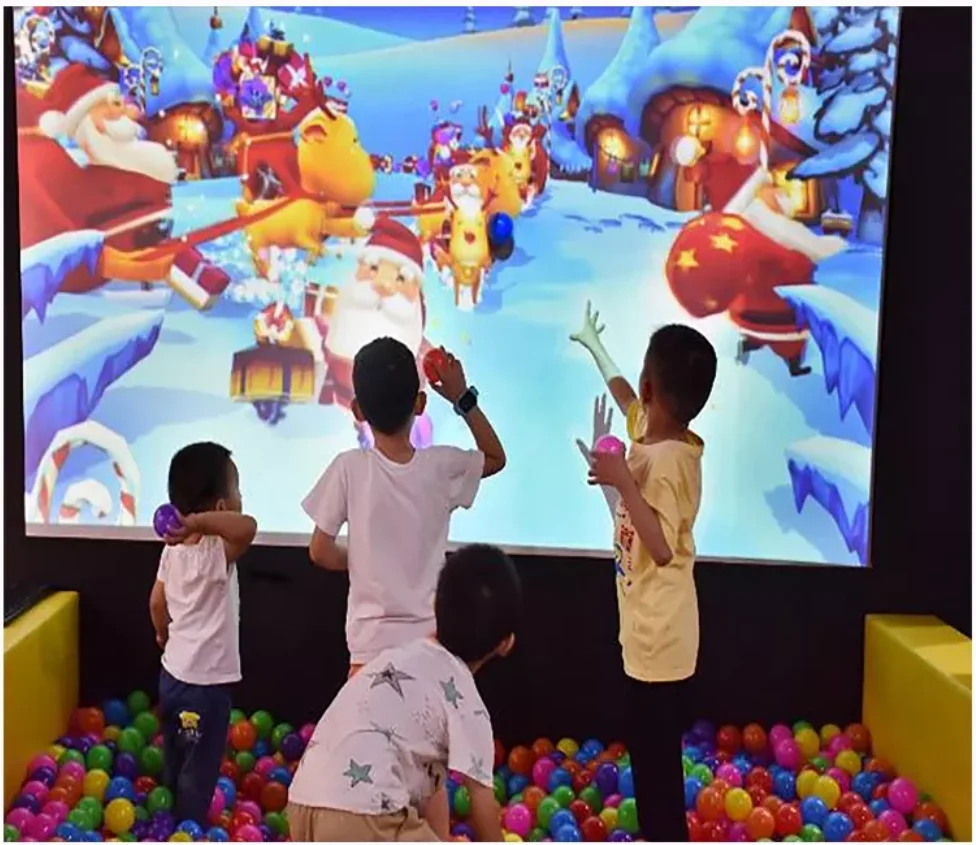 Immersive Games Laser Touch Virtual Screen With Interactive Projection System Multi Kids Playing Amusement Park 22 Wall Games