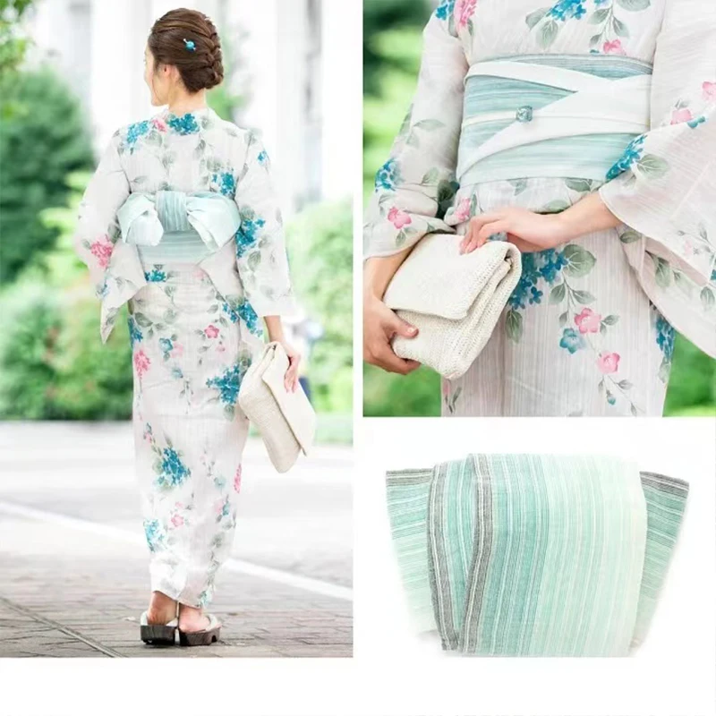 Japanse Traditionele Jurk Riem Kimono Yukata Obi Riem Stof Brede Taille Riem Zelf-Tie Bandage Jurk Riem Kimono Accessoires