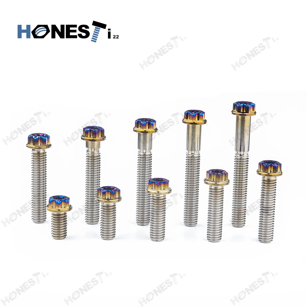 HONESTI22 Gr5 Titanium Bolts 1.25P M8X45/50/55/60mm CNC Small head screws ForMotorcycle Brakes modification