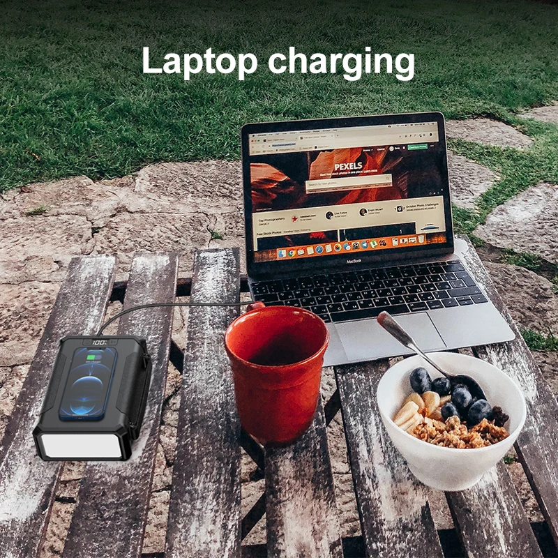 YYHC-Hot Sell 85w Off-grid Generator Led Light Wireless Charger Solar Charging Portable Power Banks Power Station With Solar Pan