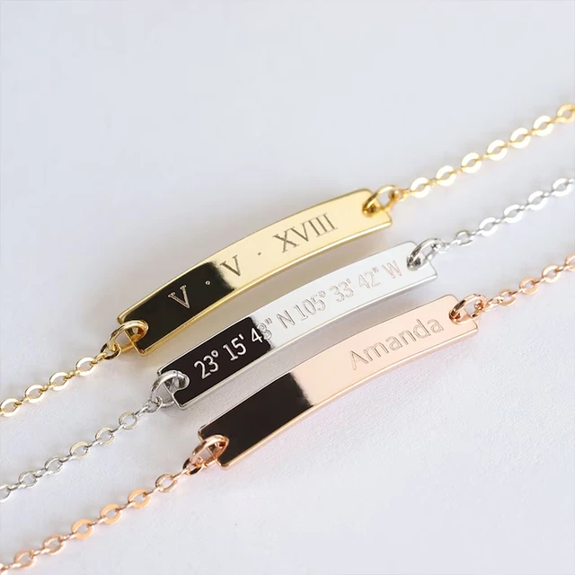 Personalized Paperclip Chain Necklace Engraved Custom Name in Stainless  Steel Link Jewelry Gift For Her - AliExpress