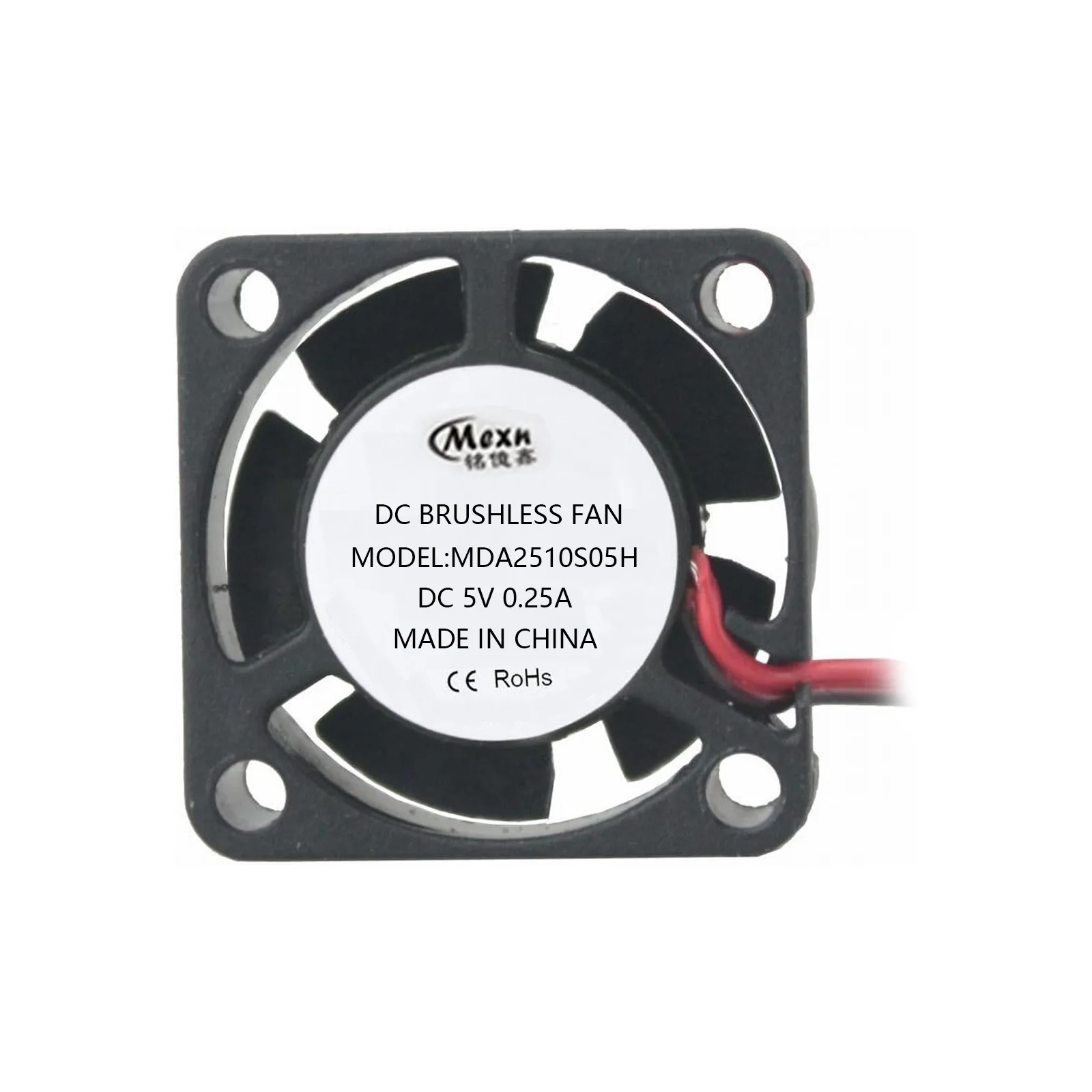 High-Performance 25mm Brushless DC Cooling Fan, 10,000 RPM, 5V-6V