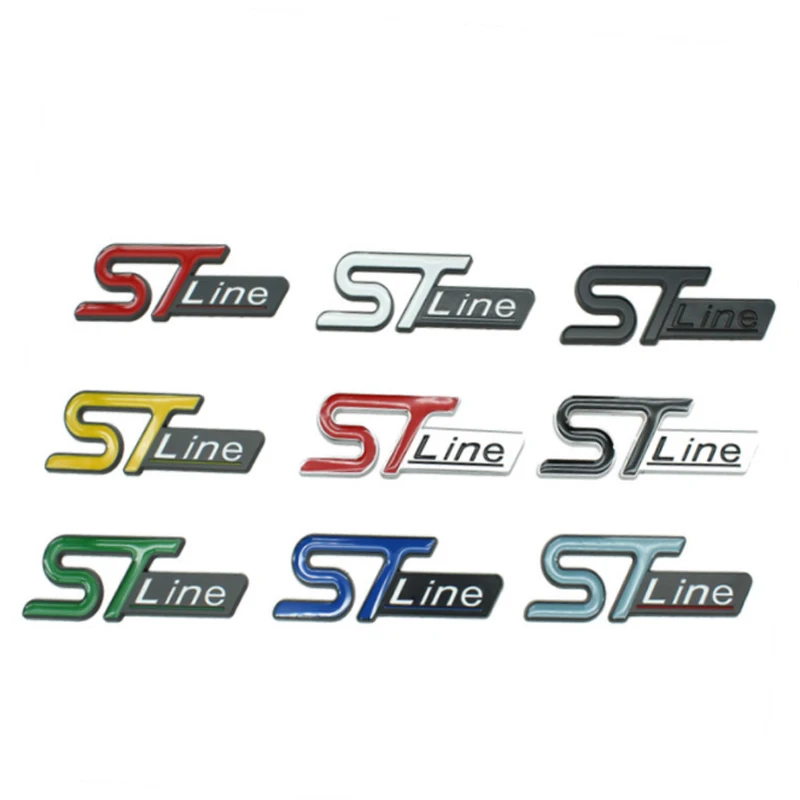 1 шт. 3D металлический значок большого размера STline ST Line эмблема задняя идентификация наклейка для Ford наклейка на багажник Escort Mondeo Taurus Focus