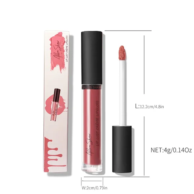 12 Colors Sexy Women Lipstick Waterproof Long Lasting Moist Lip Gloss Vivid Colorful Lipgloss Women Makeup maquiagem