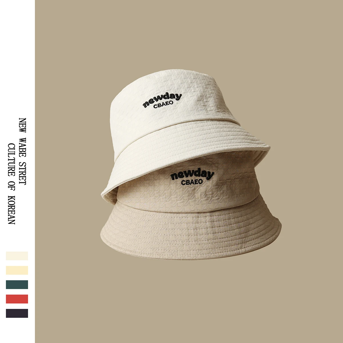 Embroidery Bucket Hat Women's Spring and Autumn Korean Style Face-Showing Small Bucket Cap Fashion All-Matching Summer Sun Hat unisex spring women bucket fishing hats sunscreen sun cap little daisies double sided wear spring lady fisherman hat